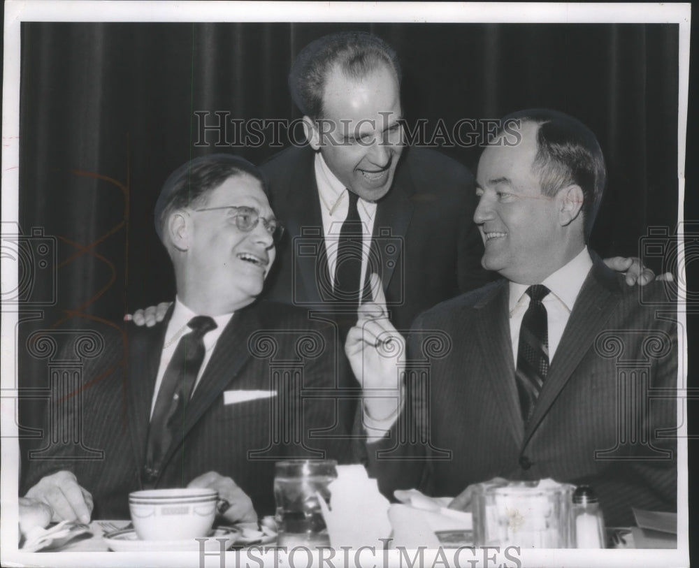 1959 Governors Brooks and Nelson talk with Senator Hubert Humphrey.-Historic Images