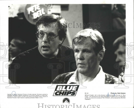 1994 William Friedkin and Nick Nolte on "Blue Chips" - Historic Images