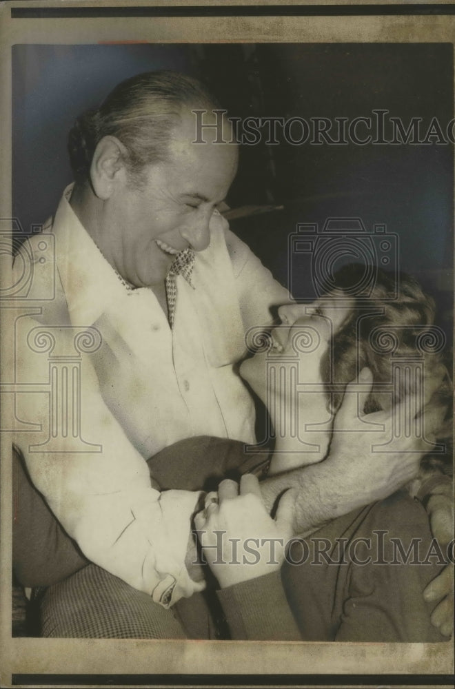  EN Wallach and wife Anne Jackson in playful caress-Historic Images