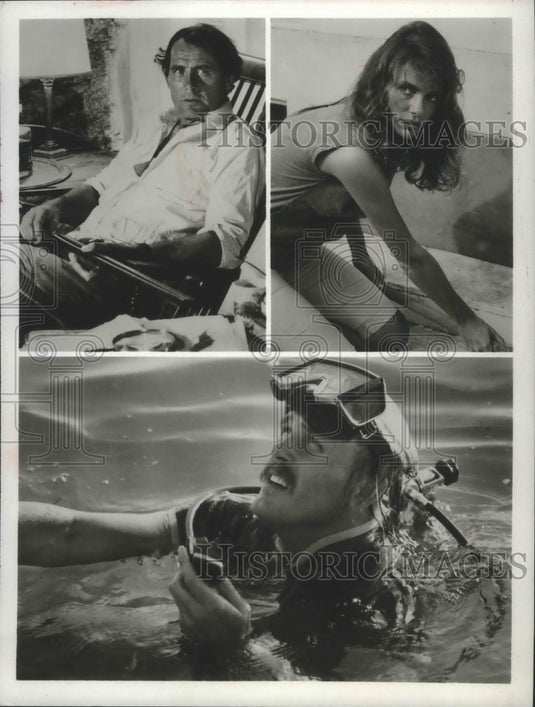 1981 Robert Shaw, Jacqueline Bisset and Nick Nolte in "The Deep"-Historic Images