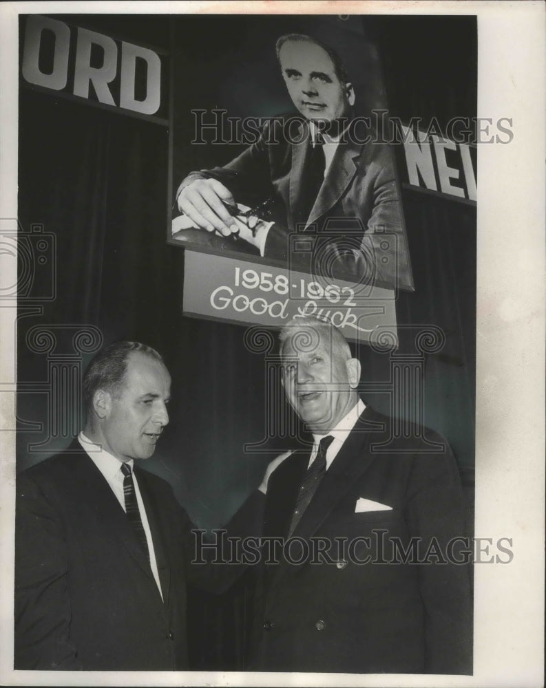 1962 Press Photo Gov. Nelson and Senator Paul Douglas - mjb69098 - Historic Images