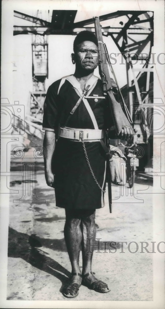 1953 Sargent Major Mereri of Royal Papua New Guinea-Historic Images