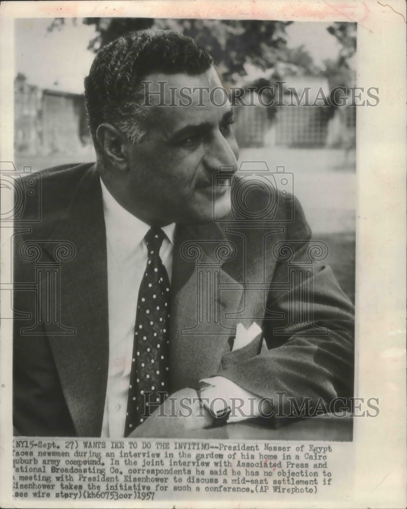1957 Egyptian President Nasser in Cairo-Historic Images