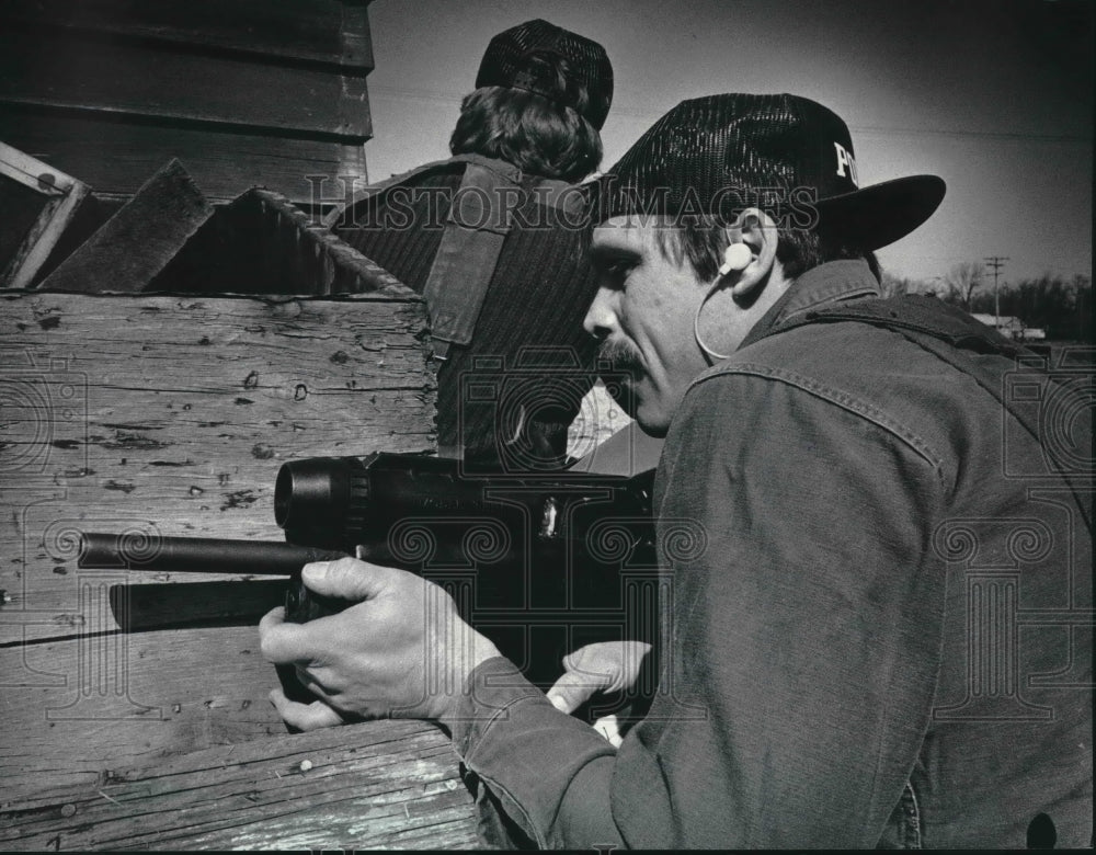 1985 Muskego High student Habrat in SWAT team exercise-Historic Images