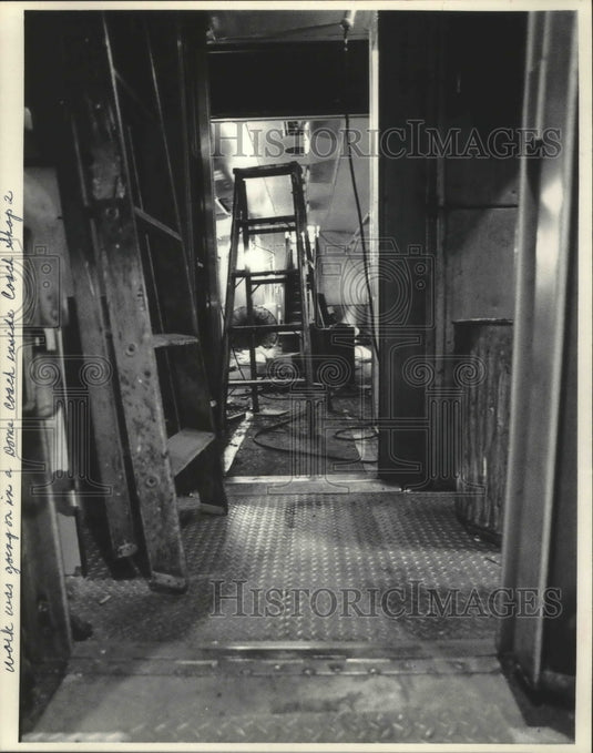 1983 Dome coach being completely refurbished Beech Grove Indiana-Historic Images