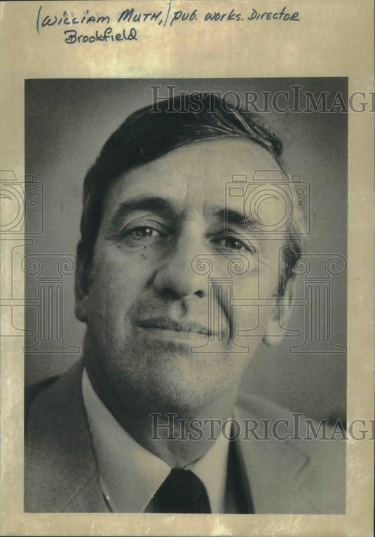 1982 Press Photo William Muth, Public Works Director, Brookfield - mjb71679 - Historic Images