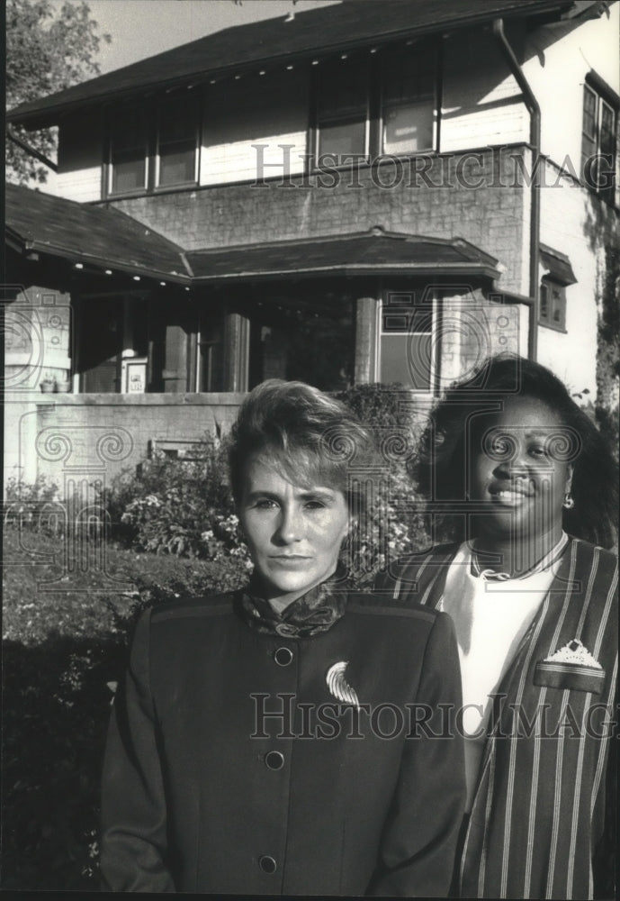 1990 Linda Martin and Virginia Rhines of Newberry House Group Home - Historic Images