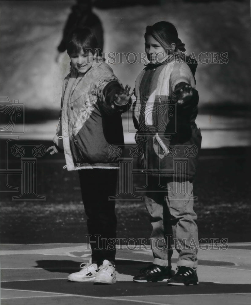 1994 Muskego Elementary students practice "Again" by Janet Jackson - Historic Images