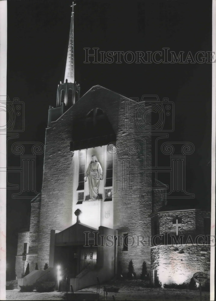 1955 Press Photo Our Savior's Lutheran Church - mjb72162 - Historic Images