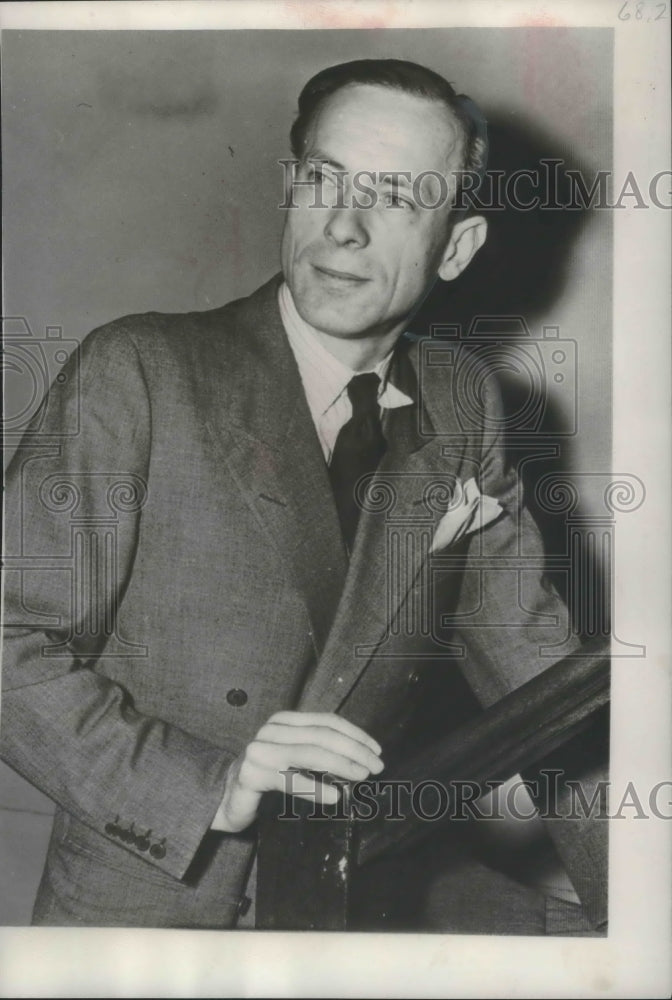 1949 Press Photo Vladimir Outrata, Czech Ambassador, in New York - mjb72270 - Historic Images