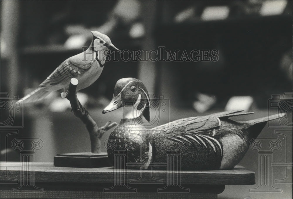 1983 wood carvings at Milwaukee art gallery, Treasure Chest - Historic Images