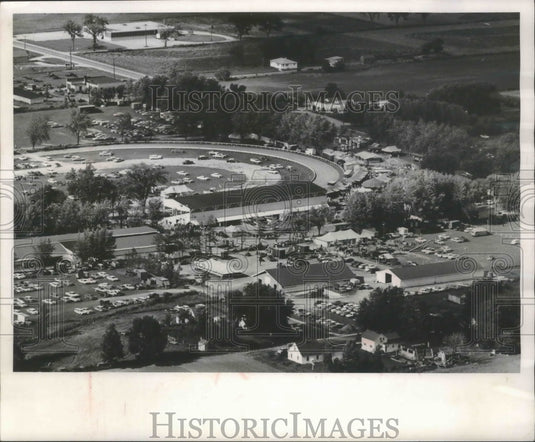 1962 Press Photo Aerial view, Outagamie County fair at Seymour, Wisconsin - Historic Images