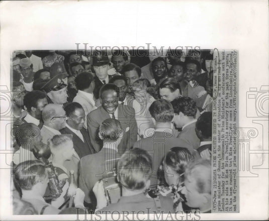 1957 Dr. Kwame Nkrumah, Prime Minister of Ghana arrives in London-Historic Images