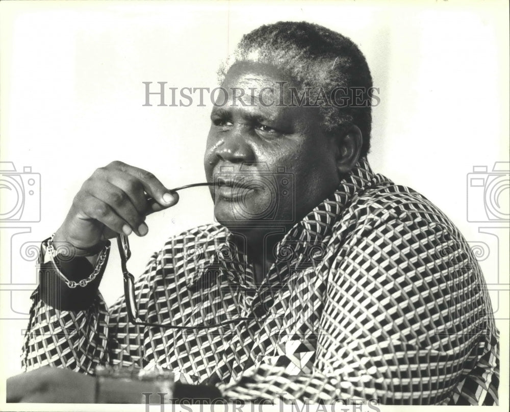 1978 Joshua Nkomo, Rhodesian Guerrilla leader in Lusaka, Zambia-Historic Images