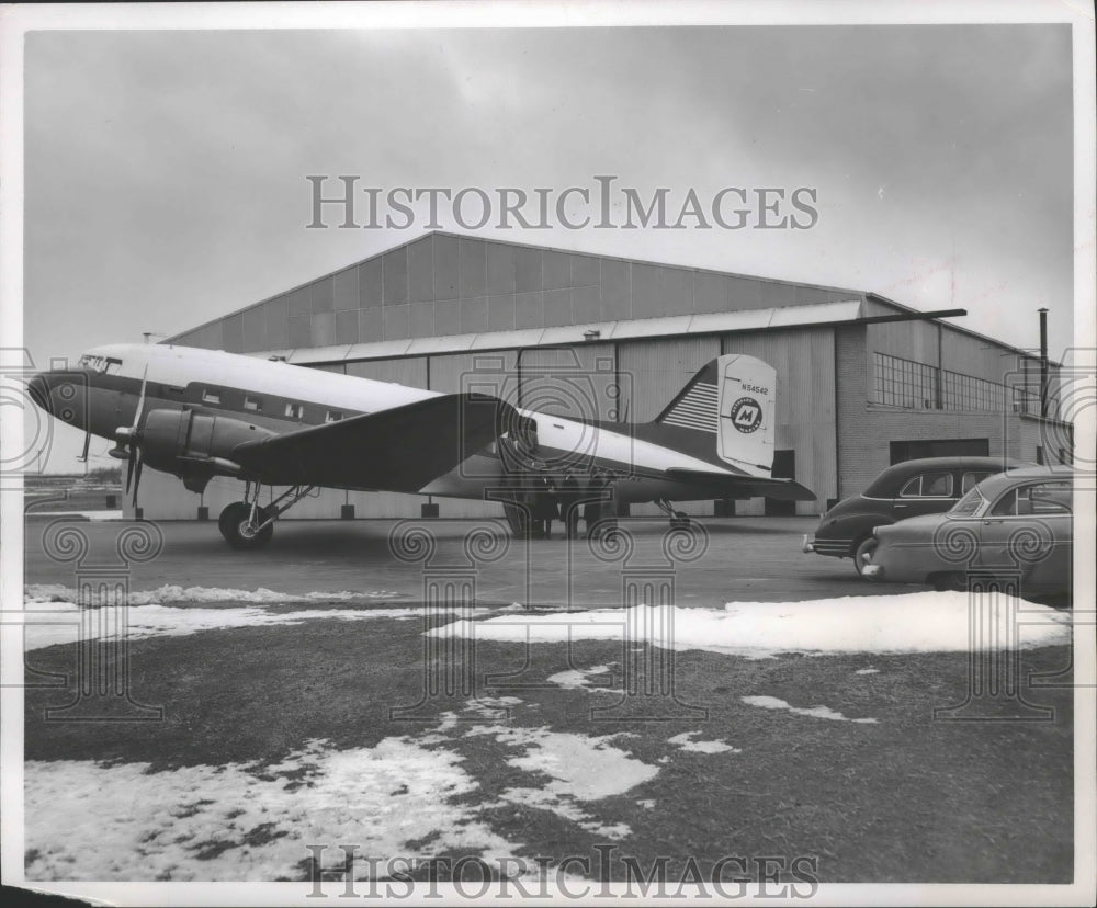 1955 DC-3 owned by Outboard Marine Corporation. Mitchell Field.-Historic Images