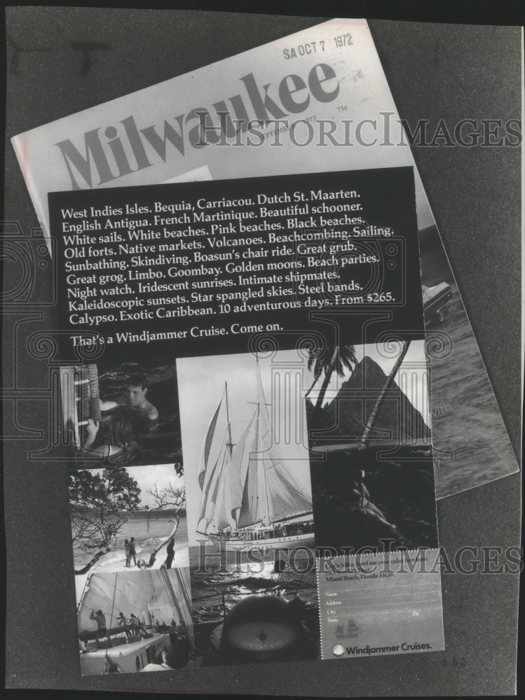 1972 Press Photo Cruise advertisement in Milwaukee Magazine - mjb73557-Historic Images