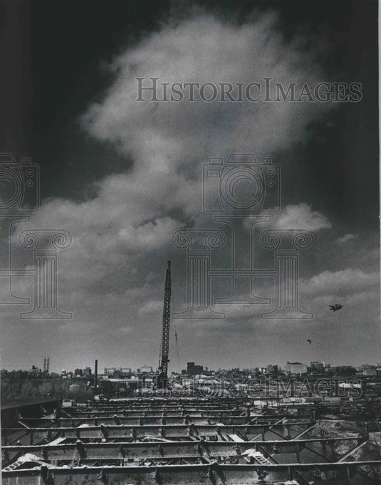 1979 Renovation on Menomonee River Valley Viaduct, Milwaukee-Historic Images
