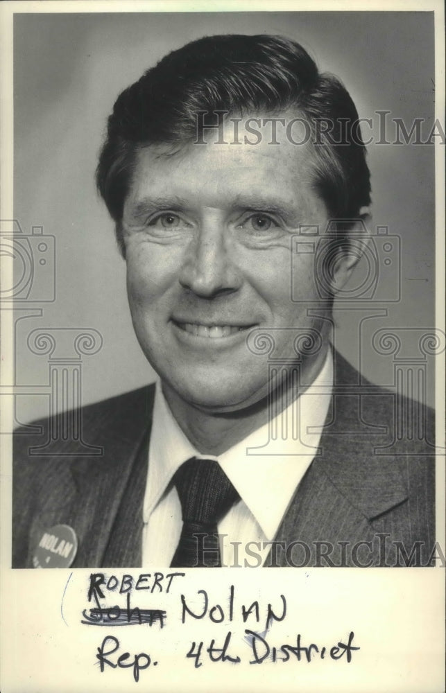 1984 Press Photo Robert V. Nolan, Candidate for U.S. Representative - mjb73736 - Historic Images
