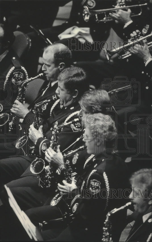 1983 Police Department band annual concert at MECCA, Milwaukee. - Historic Images