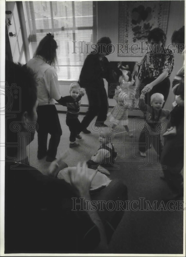 1993 Hard-of-hearing children dance at Milwaukee Hearing Society-Historic Images