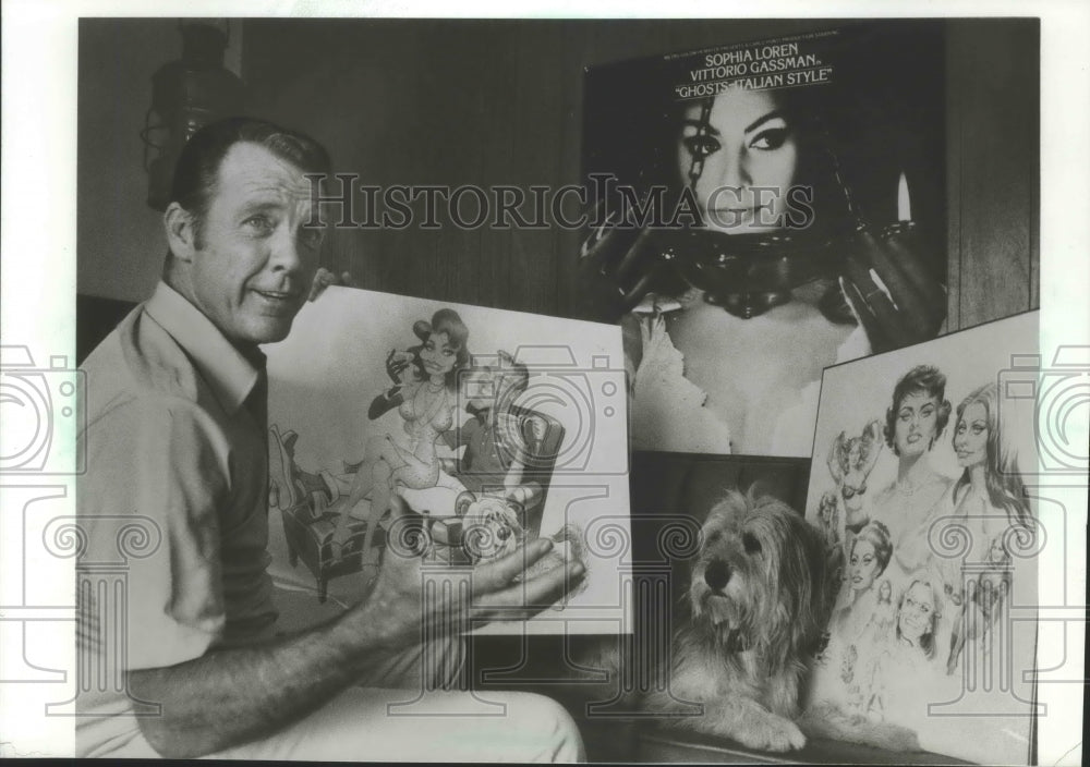 1982 Californian Jimmy Nolan with Sophia Loren artwork-Historic Images