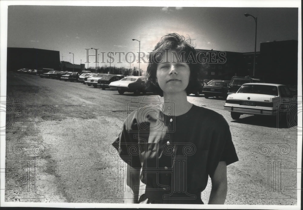 1990 Press Photo Mary K. Morgan, Manager Business Improvement District, Superior - Historic Images