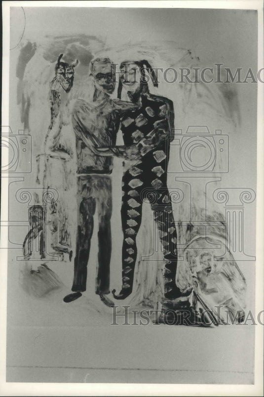 1992 Press Photo Mark Mulhem's untitled monotype. - mjb74860 - Historic Images