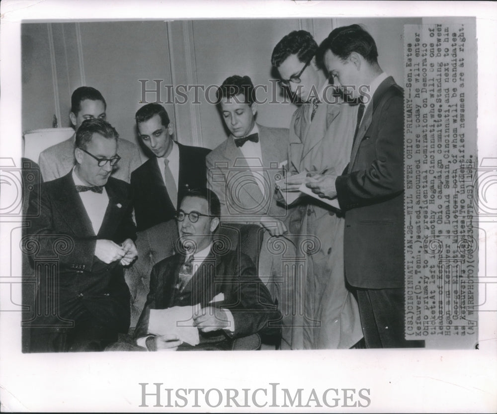 1952 Senator Estes Kefauver entered presidential nomination in Ohio-Historic Images