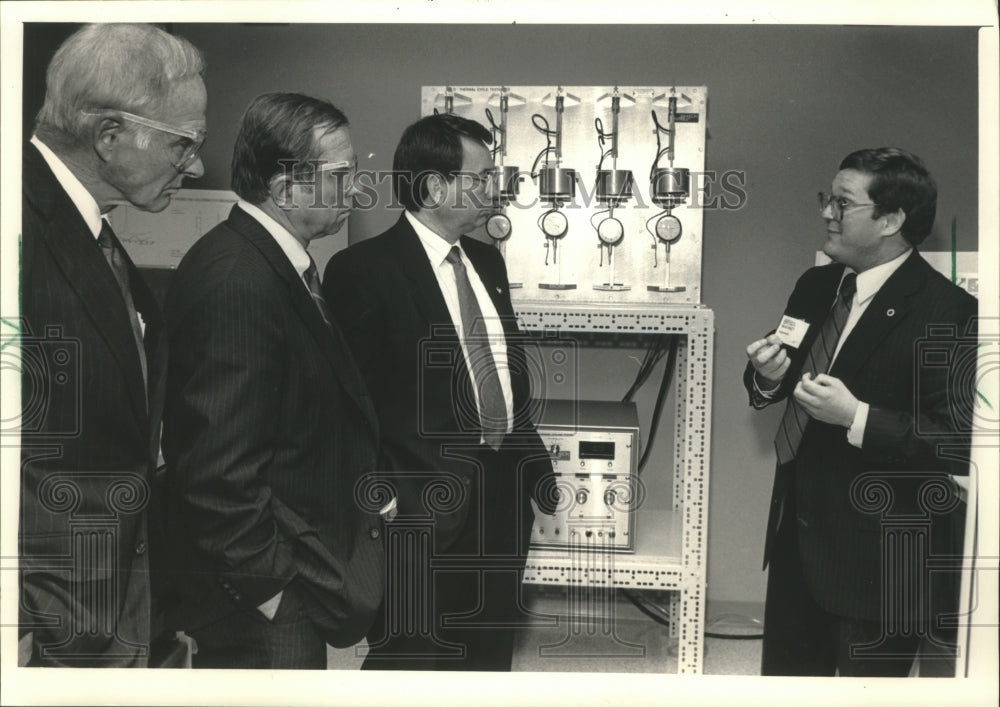 1987 Governor Thompson meets with Johnson Control executives - Historic Images
