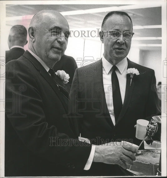 1968 Press Photo Open house honors Frank Keller,and Harold Schmidt, Oak Creek.-Historic Images