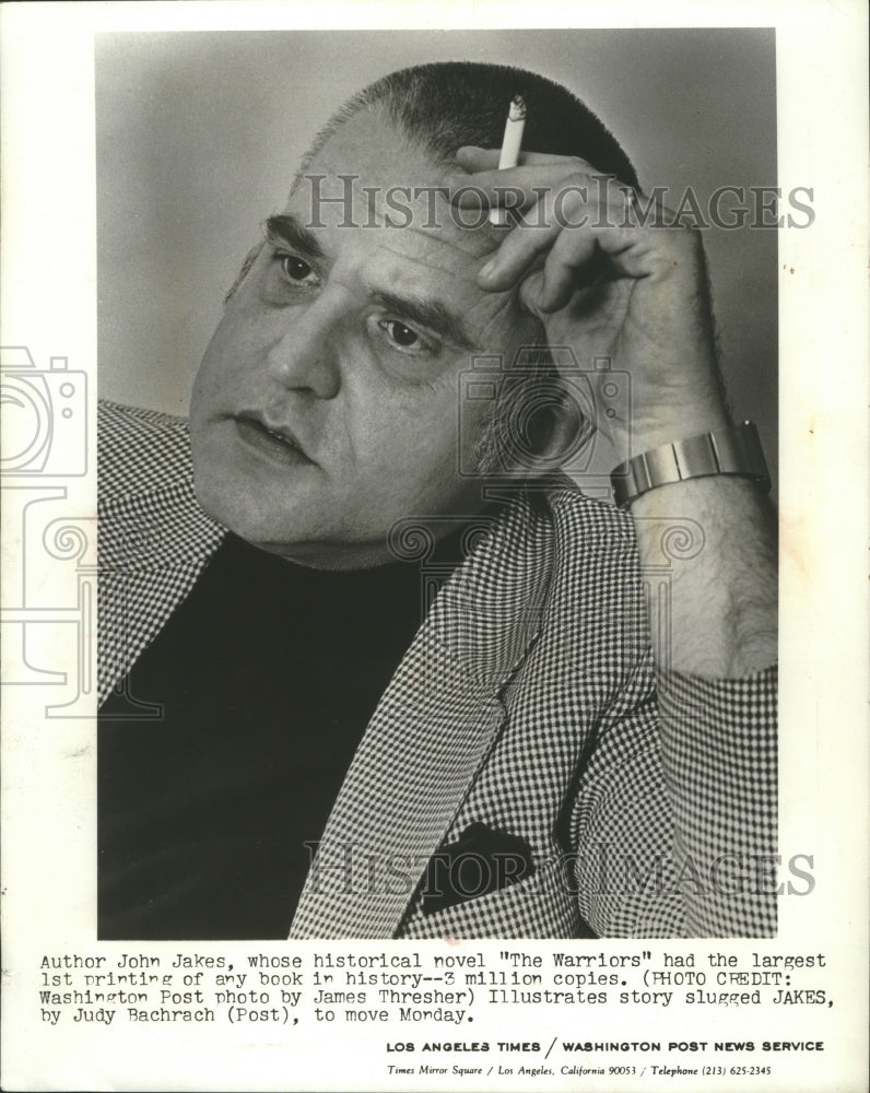 1977 Press Photo Author John Jakes will visit Lawrence University - mjb75822 - Historic Images