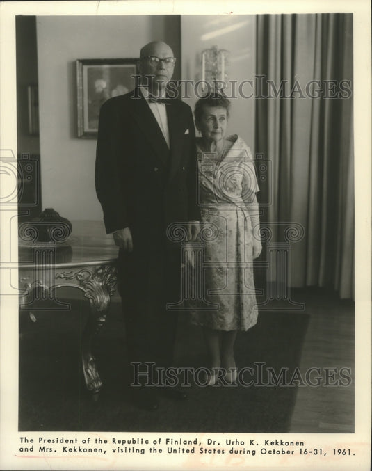 1961 President of the Republic of Finland, Dr. Urho K Kekkonen-Historic Images