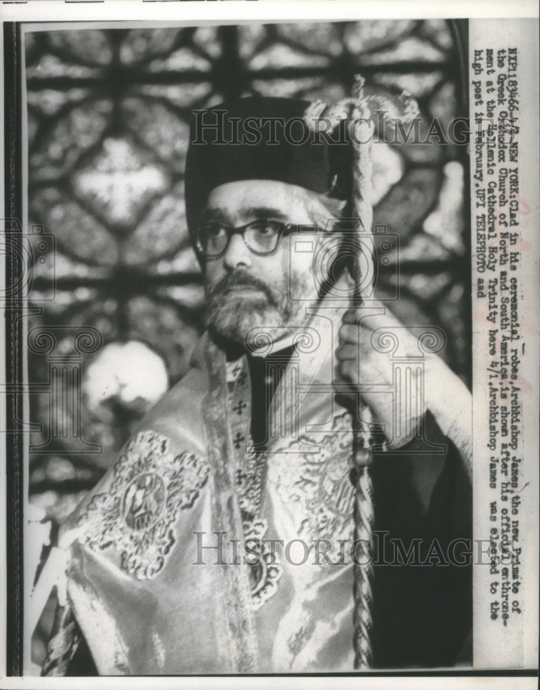 1959 New York Archbishop James the new Primate Greek Orthodox Church-Historic Images