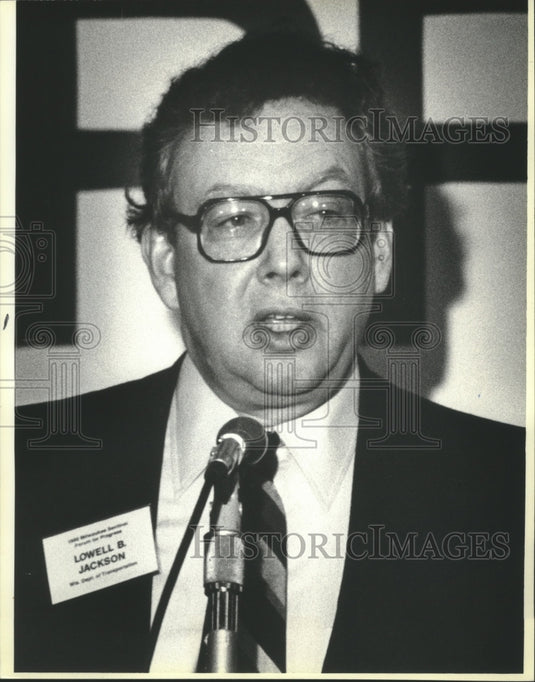 1980 Press Photo Lowell B. Jackson State Transportation Secretary Wisconsin - Historic Images