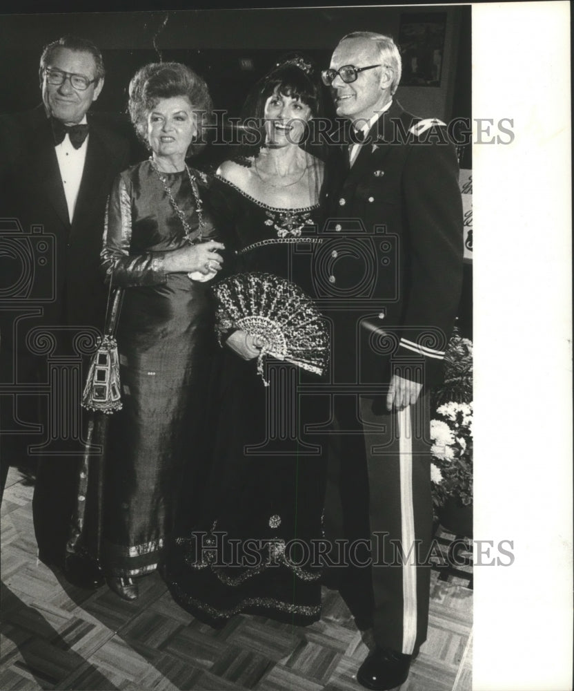 1980 Press Photo William, Eleanor Lutzen &amp; Ralph, Eugenie Olsen, Florentine Ball - Historic Images