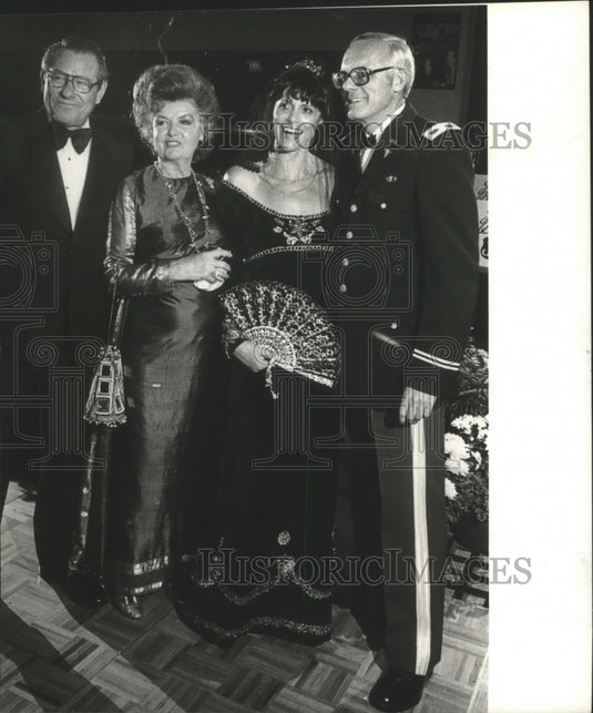 1980 Press Photo William, Eleanor Lutzen & Ralph, Eugenie Olsen, Florentine Ball - Historic Images