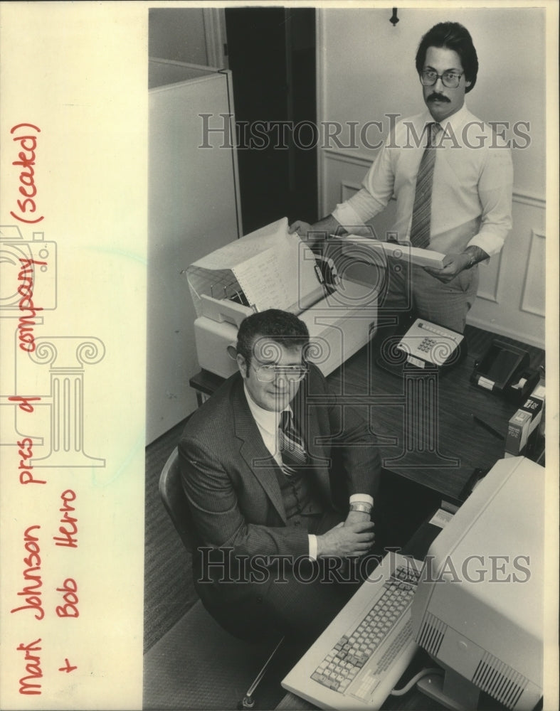 1983 Mark Jonson and Bob Herro of Technology Consulting Corporation - Historic Images