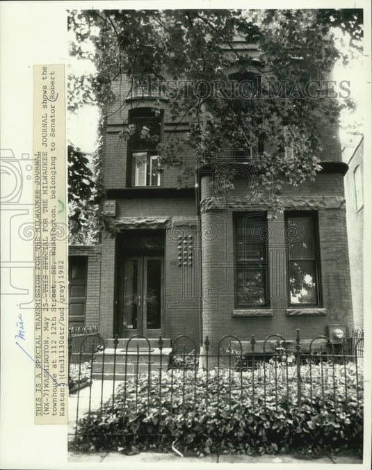 1982 Press Photo Senator Robert Kasten's home in Washington - mjb76605 - Historic Images