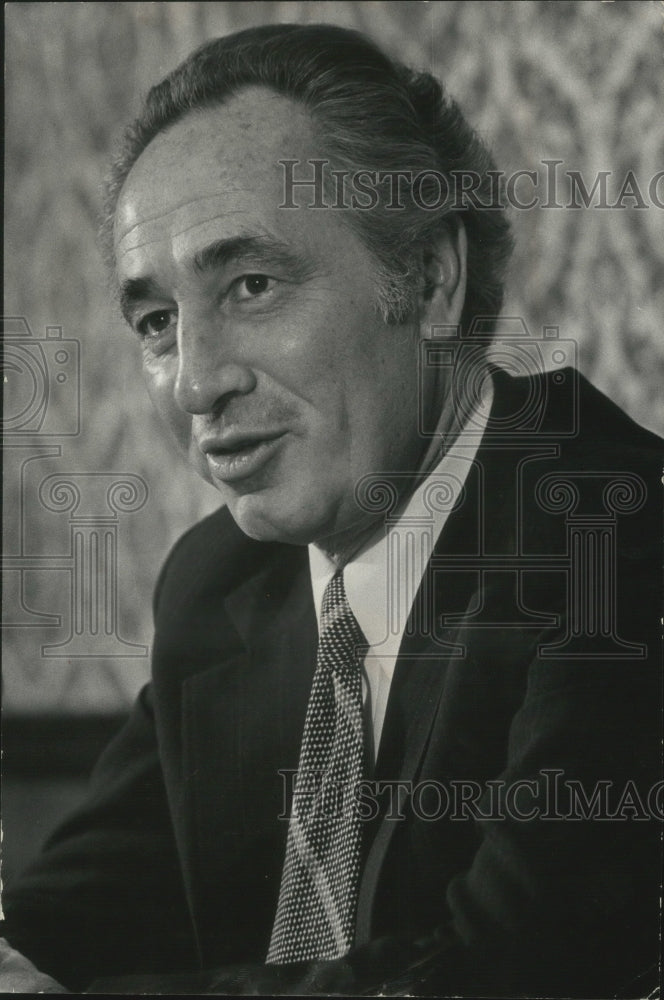 1977 Press Photo Shimon Peres Former Deputy Defense Minister of Israel - Historic Images