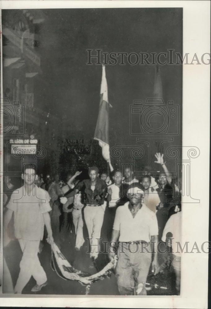 1964 Press Photo Anit-American protest by Panamanian students in Canal Zone - Historic Images