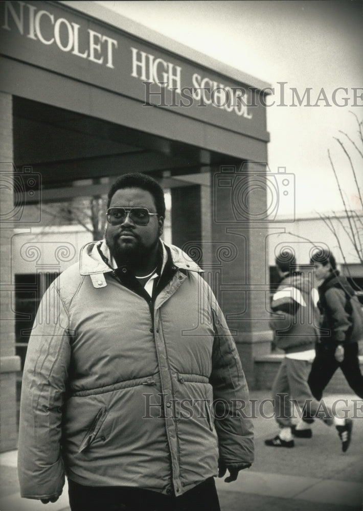 1991 Student Walter Jenkins of Nicolet High School in Milwaukee - Historic Images