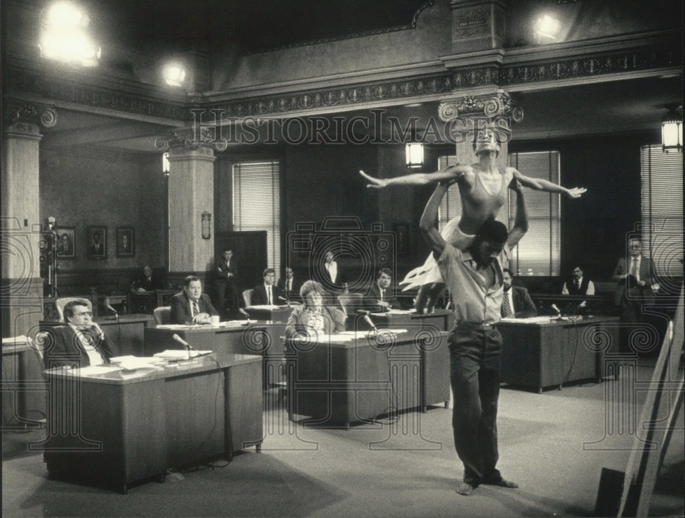 1987 Lee Palmer City Ballet Theater perform for Common Council-Historic Images