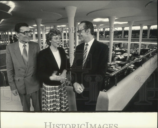 1985  Yugoslavia officials, visit  S.C. Johnson & Son Inc, in Racine - Historic Images