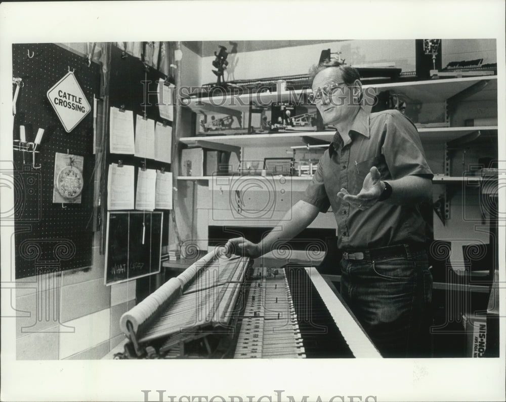 1985 Joel Jones, Piano Tech, University of Wisconsin Music School-Historic Images