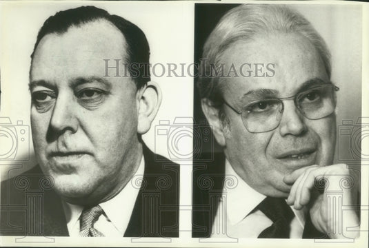 1985 Trygve Lie & Javier Perez de Cuellar, United Nations, New York - Historic Images
