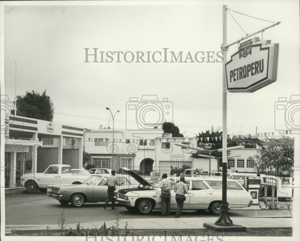 1970 Government owned PetroPeru Gasoline Station in Peru-Historic Images