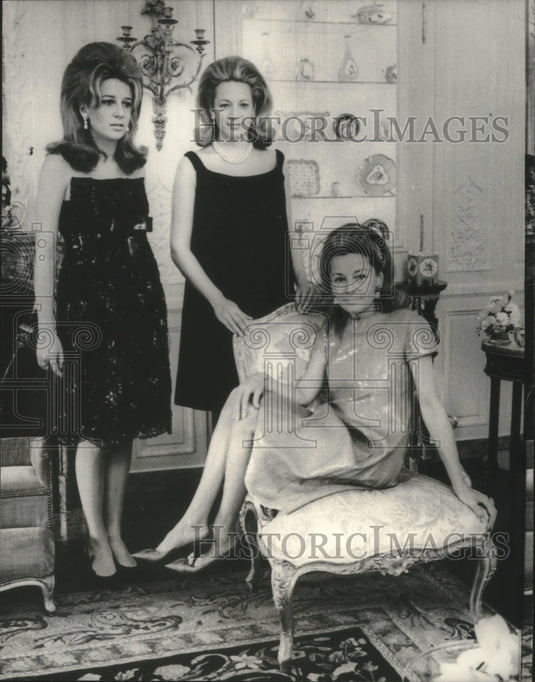 1966 Ford Mother & Daughters in Designer Scassi's dresses, New York-Historic Images