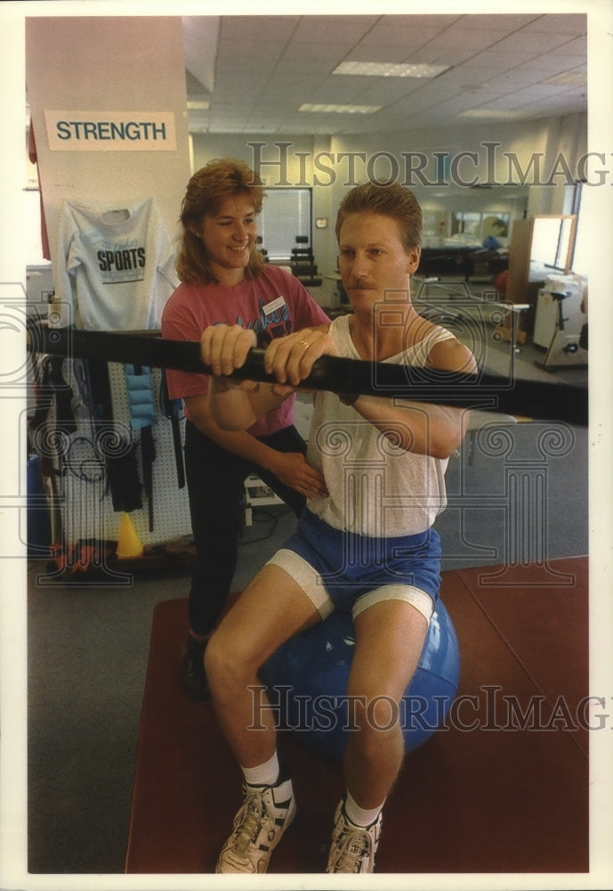 1993 Physical therapy session-Historic Images