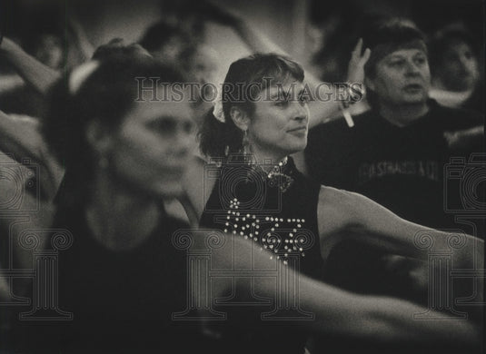 1993 Diane Phelps at Milwaukee Area Jazzercise Instructors' seminar - Historic Images