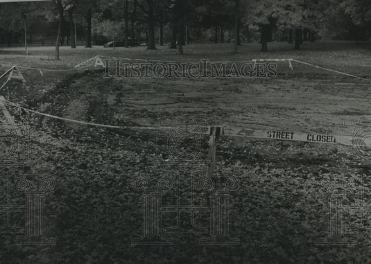 1994 Press Photo Humboldt Park Lagoon is empty, several silver coins were found - Historic Images